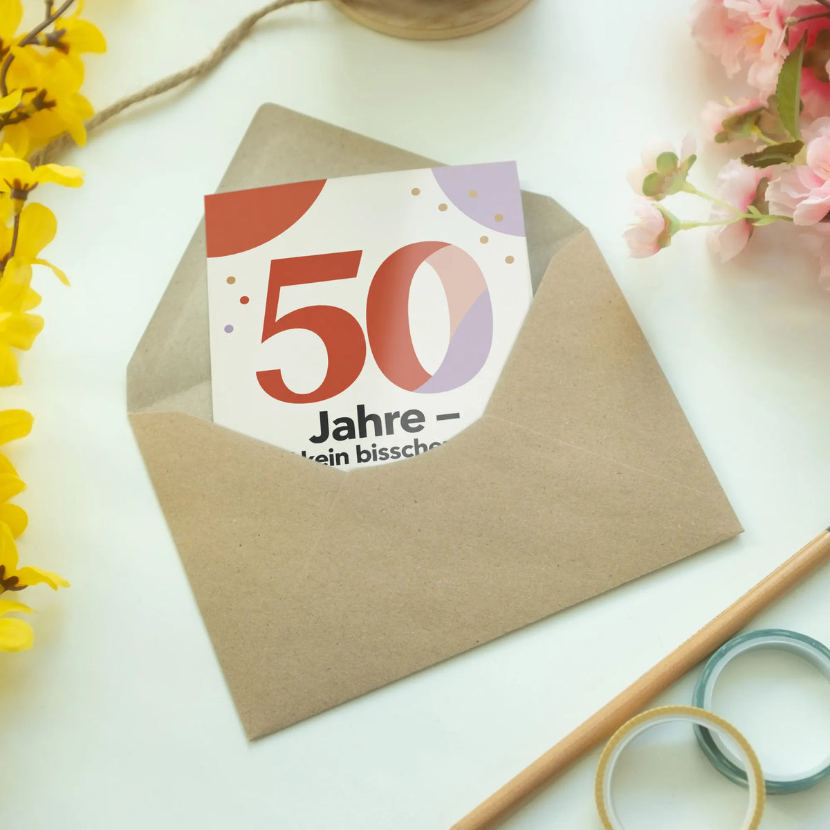 Selbstbewusste Einladungskarten zum 50. Geburtstag für Frauen mit großer 50|p:2015169|h:43fd9c6fce5943b4f987b1f4134bf43b