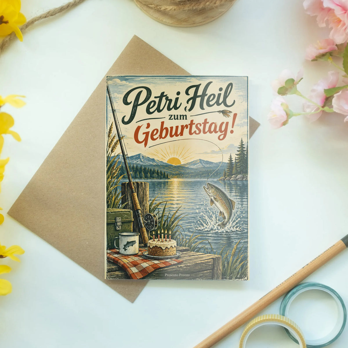Stimmungsvolle Geburtstagskarte für Angler mit Sonnenaufgang|p:2015182|h:c7aa05e9ca6ead0a2e978884c8d369d1