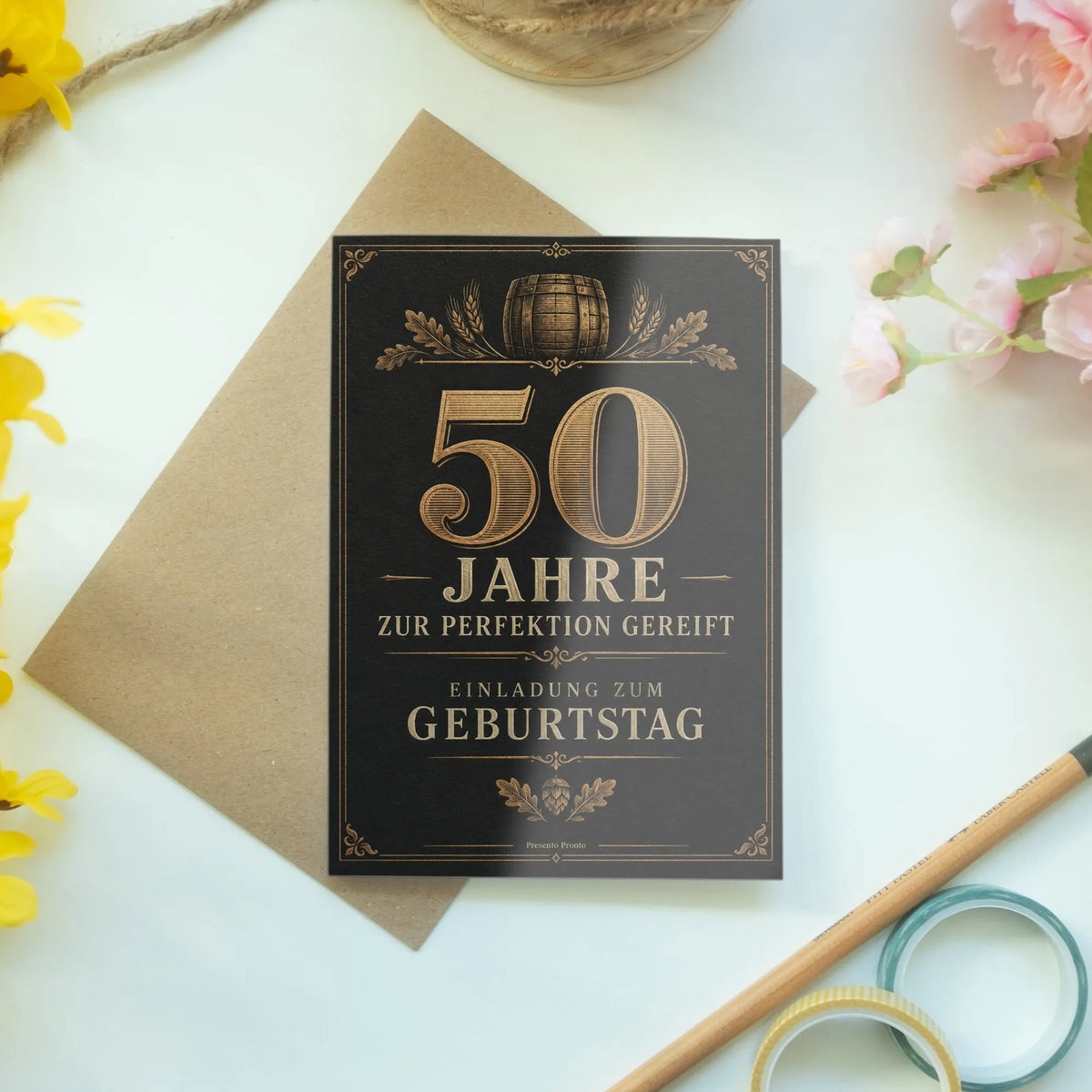 Elegante Einladungskarten zum 50. Geburtstag für Männer mit Whiskeyfass|p:2015193|h:14720eed093e7fe821b98316a33ba2fc