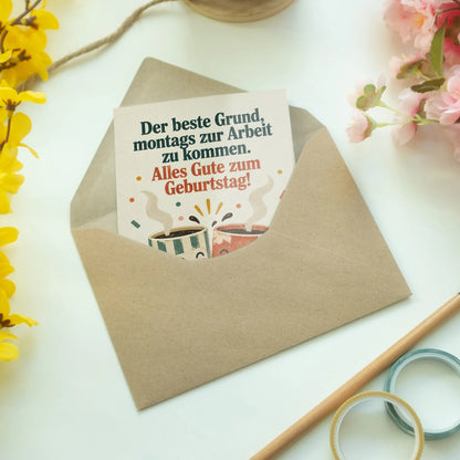 Lustige Geburtstagskarte für Kollegen mit Kaffeebechern|p:2015208|h:8d6305bb03cd9b7f730168eb420bbf5f