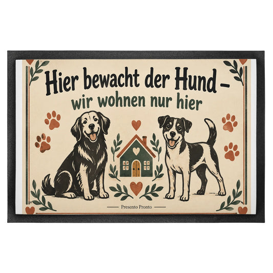 Lustige Fußmatte für Hundebesitzer mit zwei Hunden|p:2015218|h:6c1492463b4de81ba7e6cb65a1846cf2