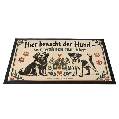 Lustige Fußmatte für Hundebesitzer mit zwei Hunden|p:2015218|h:4b713254da64fca34f4b23e319f6f41c
