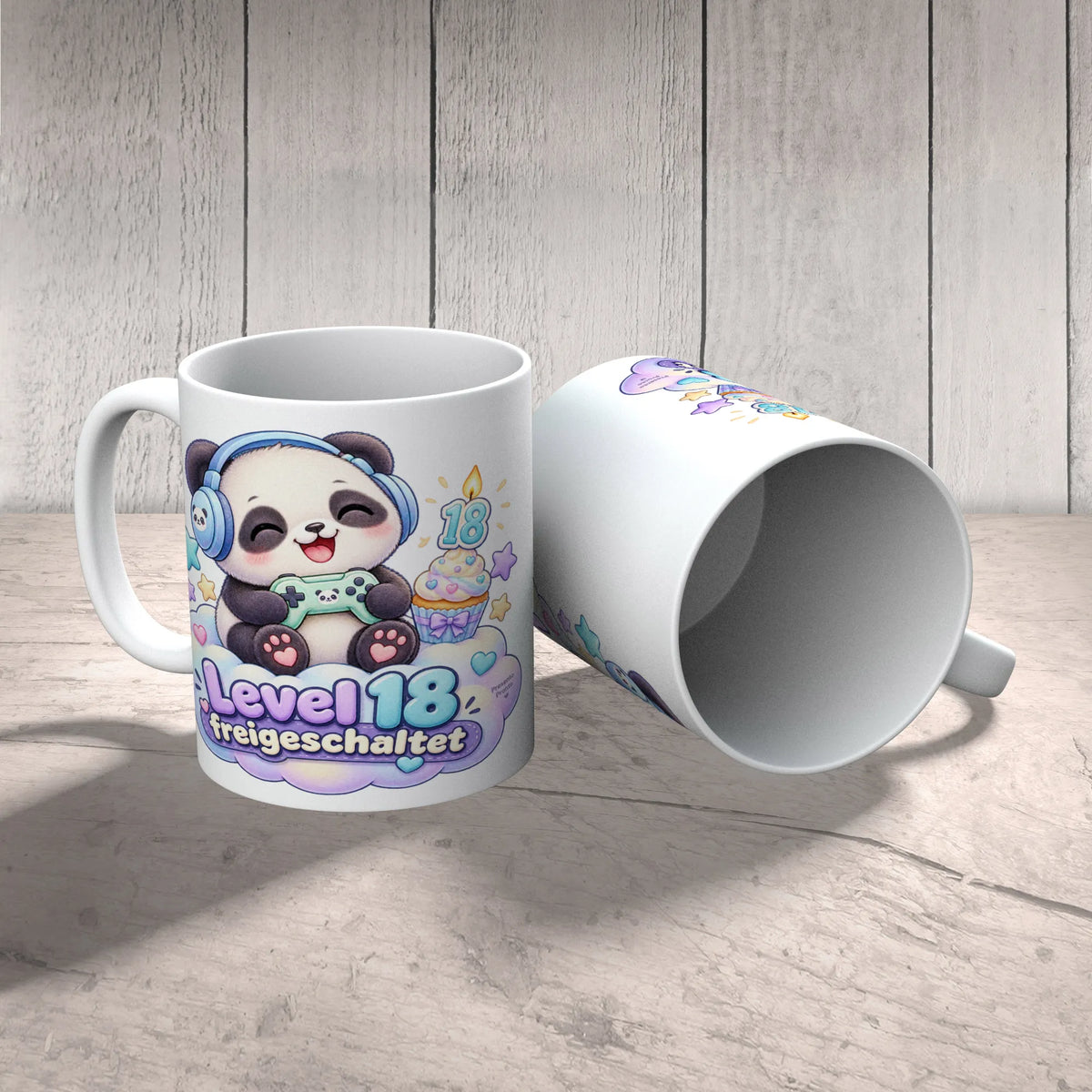 Lustige Tasse zum 18. Geburtstag für Jungen mit Gamer-Panda|p:2015235|h:3f6e7e83b020ccbad4460ed613e0c0c7