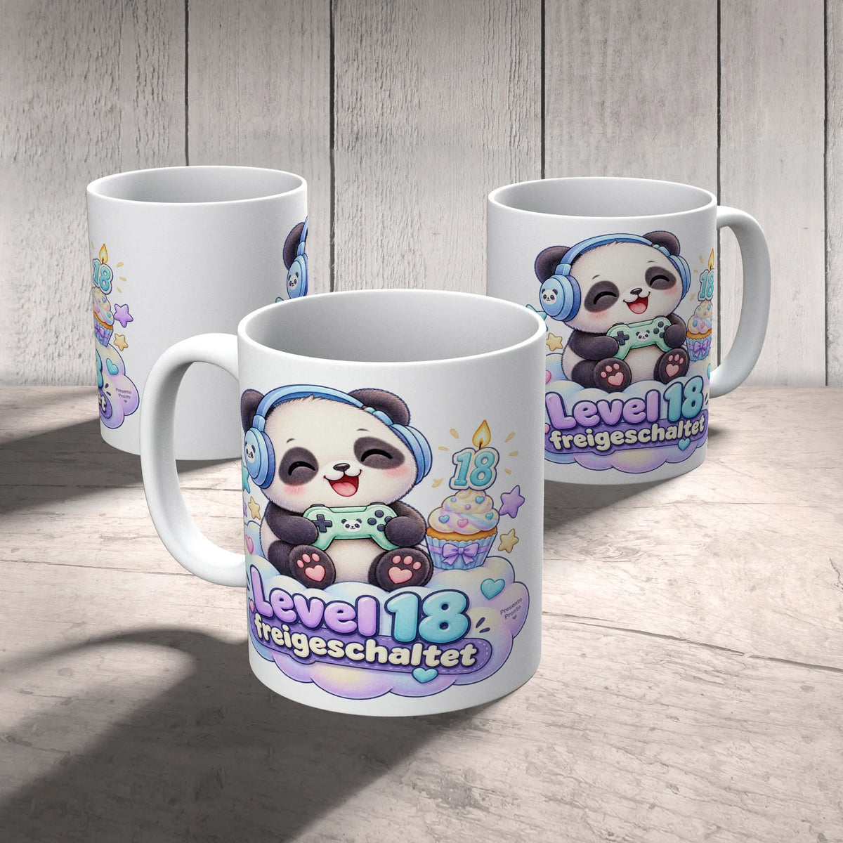 Lustige Tasse zum 18. Geburtstag für Jungen mit Gamer-Panda|p:2015235|h:0248a9cde4c7be43c77ede12181ae5eb