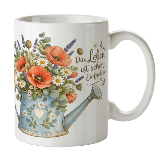Lebensfrohe Sprüche Tasse für Gartenfreundinnen mit Gießkanne|p:2015238|h:a9f16a35cf51d5425664c3065536acb9