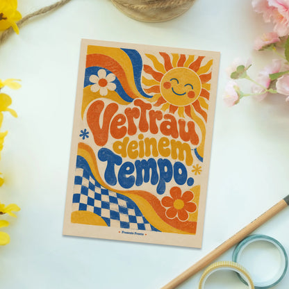 Achtsame Affirmations-Postkarte für Freundin mit fröhlicher Sonne|p:2015247|h:961fc7fab6531ba3e10a6dddb51b27f5
