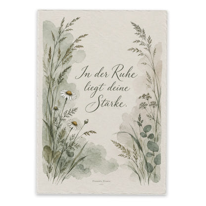 Beruhigende Affirmationspostkarte mit Kamille zum Krafttanken|p:2015248|h:2dcb4b10673d59b894540e62e4d55c27