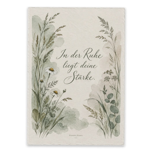 Beruhigende Affirmationspostkarte mit Kamille zum Krafttanken|p:2015248|h:2dcb4b10673d59b894540e62e4d55c27