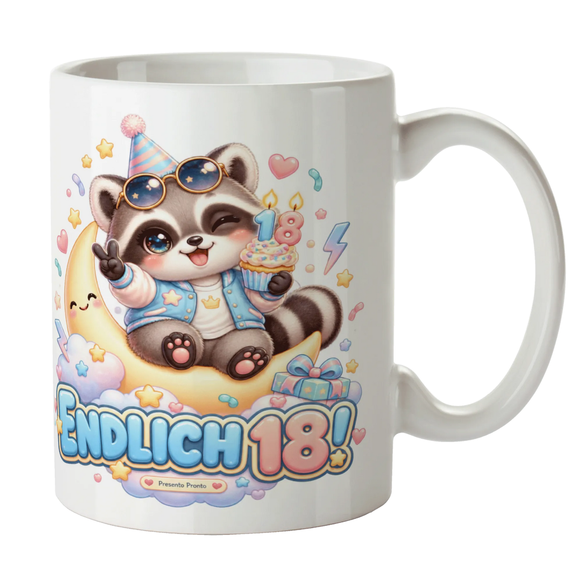 Lustige Tasse zum 18. Geburtstag für Jungen mit Waschbär|p:2015249|h:adb61e7735bb0d0bd9bf693ef528a4db