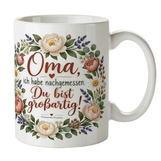 Lustige Tasse für die großartige Oma mit Blumenstrauß|p:2015251|h:2424d120c297ac29ff3b4c66bb2ad8e4