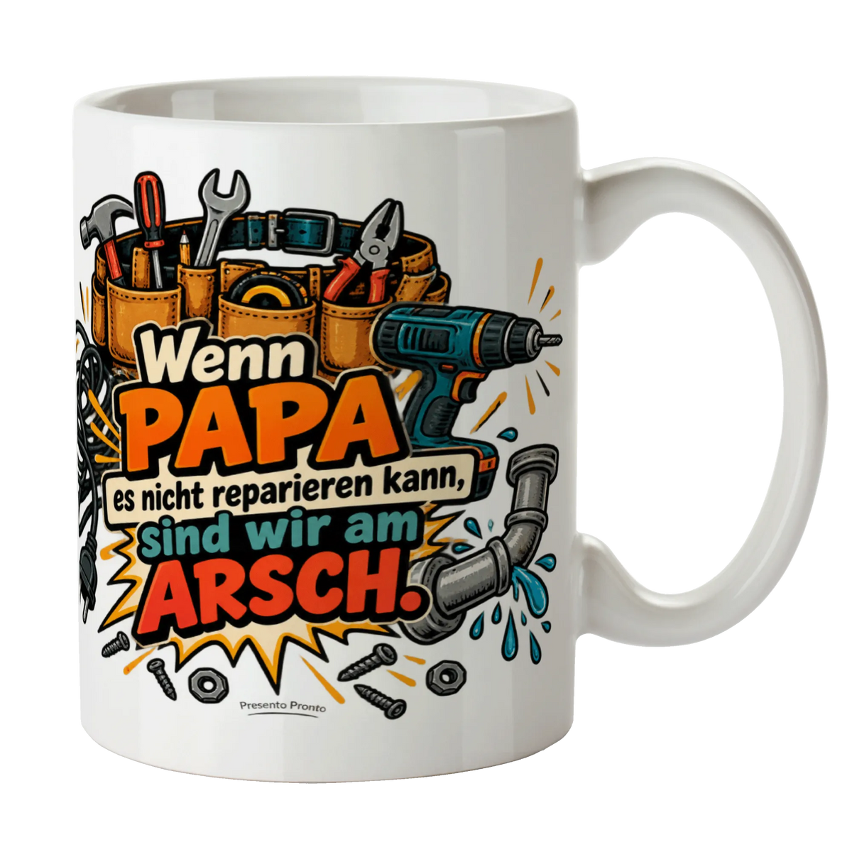 Lustige Tasse für Papa Wenn Papa es nicht reparieren kann sind wir am Arsch|p:2015253|h:f88f9006d017a8e551641ca847bc8694