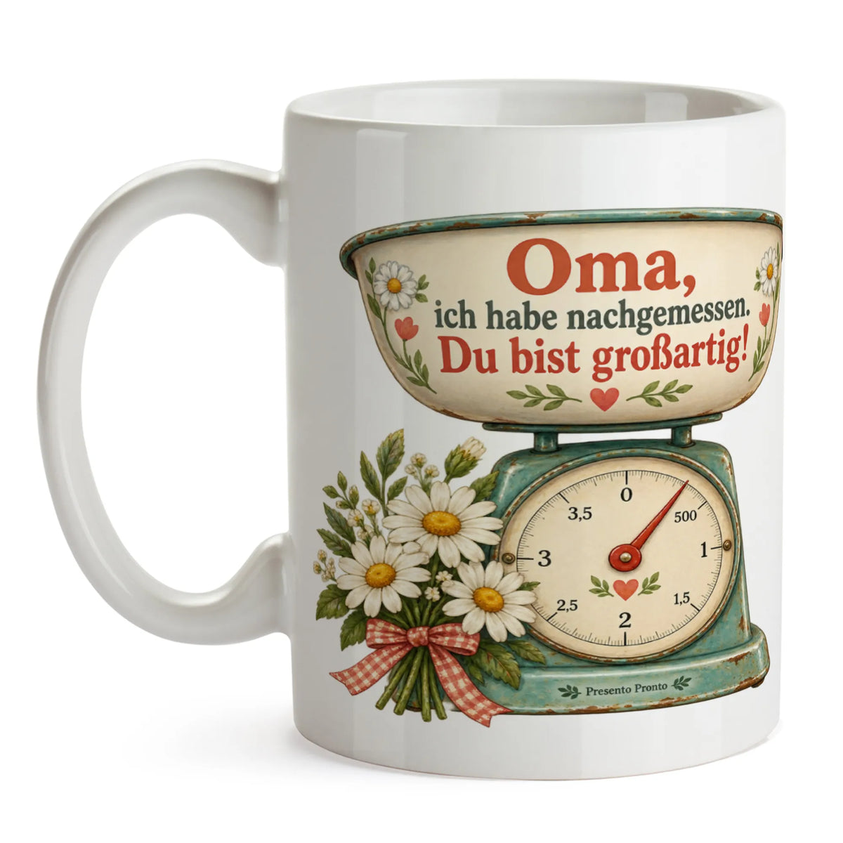 Liebevolle Tasse für Oma mit Gänseblümchenstrauß|p:2015258|h:7cb9027f90af752205e79682ad911085