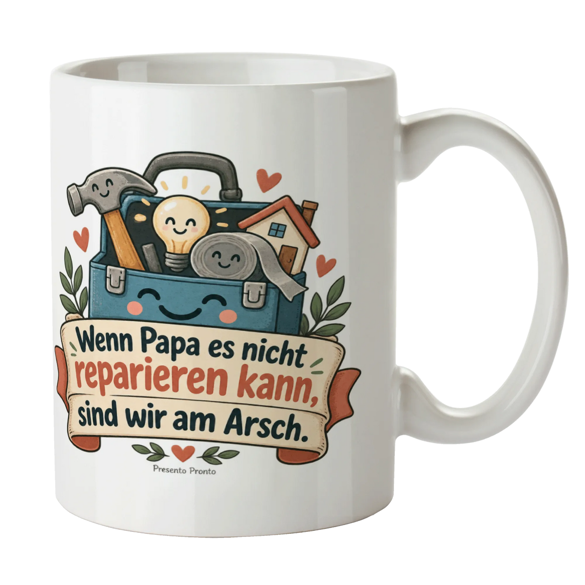 Lustige Tasse für Papa Wenn Papa es nicht reparieren kann sind wir am Arsch|p:2015260|h:dbe574750c64494fb5cc7358917a86a3