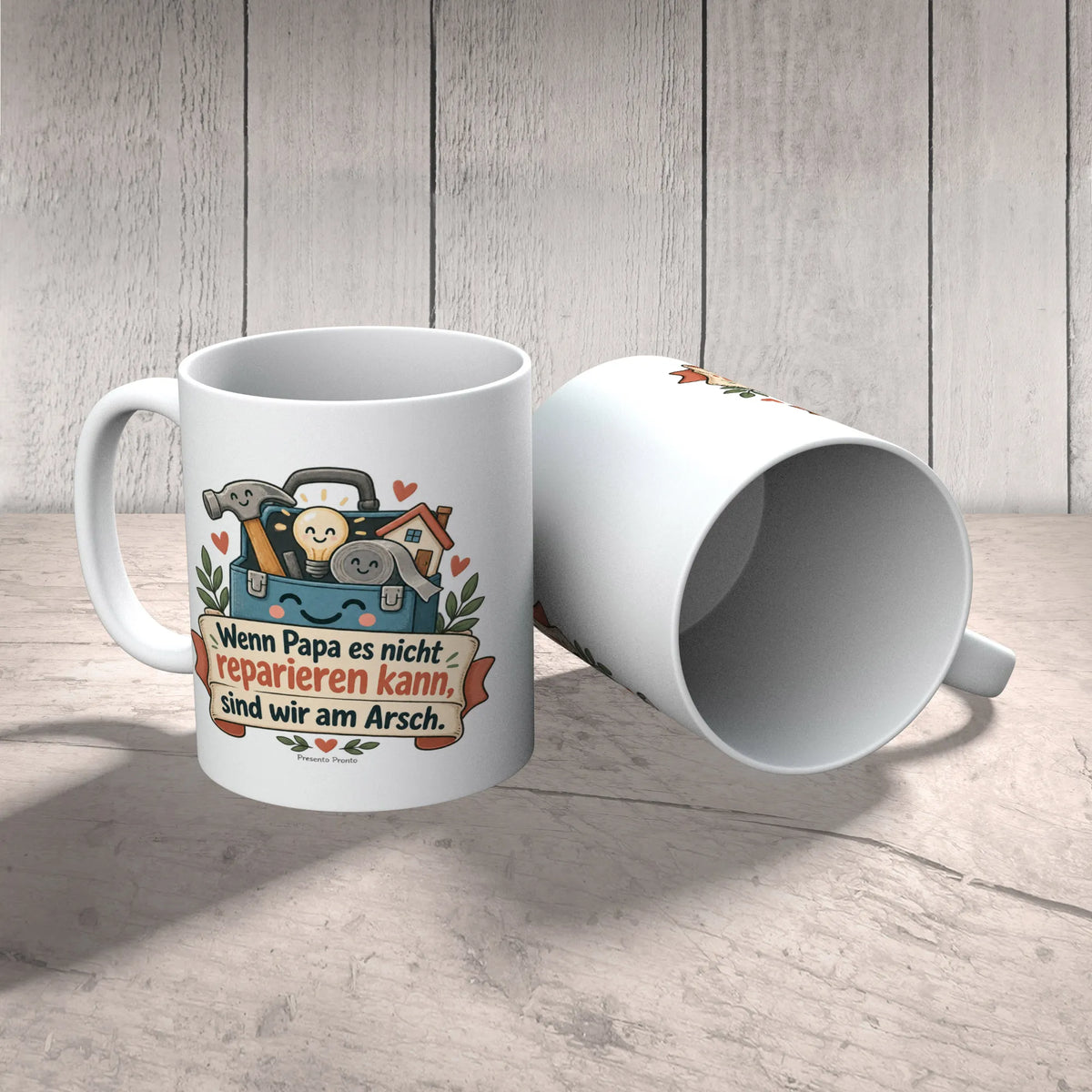 Lustige Tasse für Papa Wenn Papa es nicht reparieren kann sind wir am Arsch|p:2015260|h:2e5b5242aedeb960f566f1fa3073b559