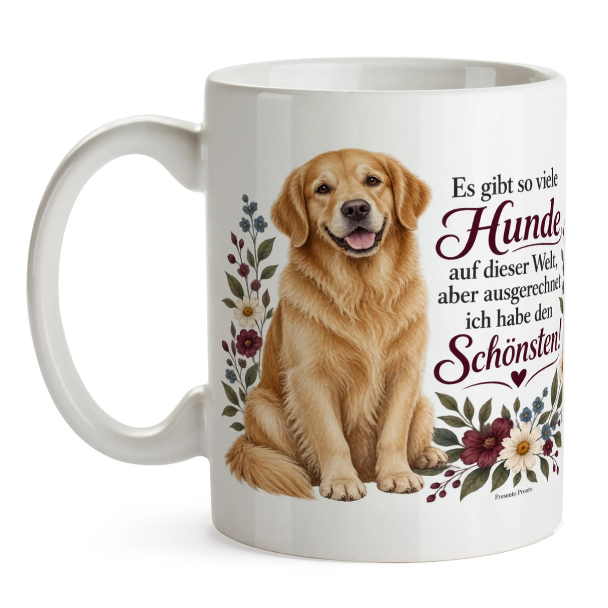 Stolze Tasse für Besitzer vom schönsten Hund mit Golden Retriever|p:2015267|h:c2f9963f0890c65083702510198e3fed