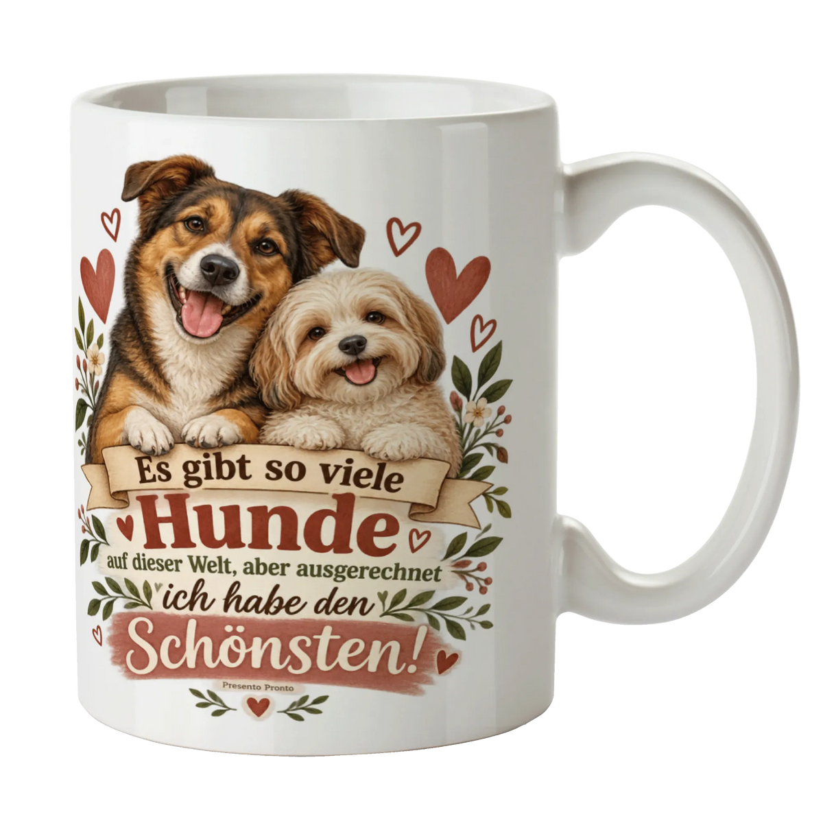 Süße Tasse für Besitzer vom schönsten Hund mit zwei Hunden|p:2015274|h:c6610dd3bdad1b7f2646f228472347c3