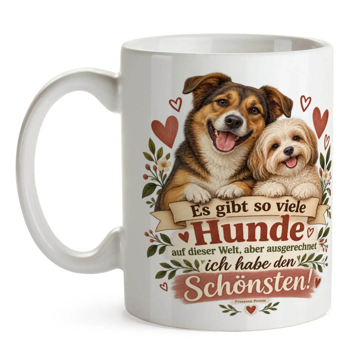 Süße Tasse für Besitzer vom schönsten Hund mit zwei Hunden|p:2015274|h:817fa218523f9255a2c0bb90e34466ad