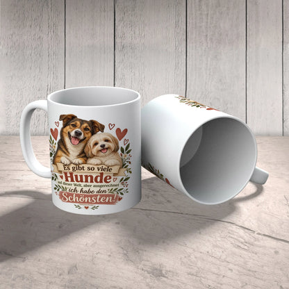 Süße Tasse für Besitzer vom schönsten Hund mit zwei Hunden|p:2015274|h:30c0978a0b7c55be8b9aa83e09dfb11d