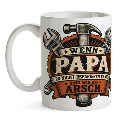 Lustige Tasse für Papa mit gekreuzten Schraubenschlüsseln|p:2015277|h:e3620b975973059560d5c6cca288c54f