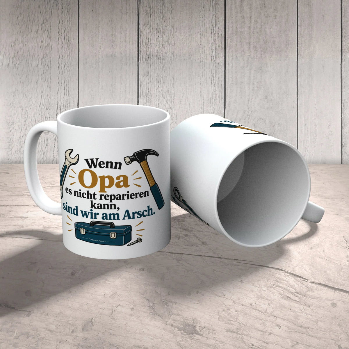 Lustige Tasse für Opa mit Werkzeugkasten Wenn Opa es nicht reparieren kann|p:2015278|h:82f16044d5b09f798ca23f101ddb96ee