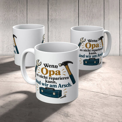Lustige Tasse für Opa mit Werkzeugkasten Wenn Opa es nicht reparieren kann|p:2015278|h:847a6378a377dbbb909324e6be30af29