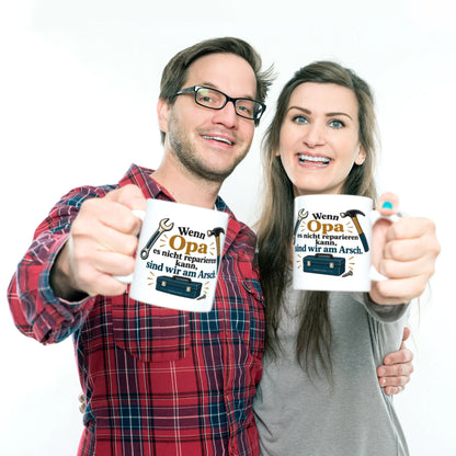 Lustige Tasse für Opa mit Werkzeugkasten Wenn Opa es nicht reparieren kann|p:2015278|h:05cab975aa7d99f77c33973163b6a390