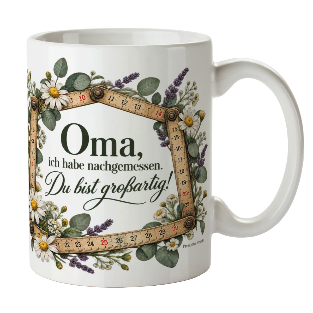 Lustige Tasse für Oma mit Zollstock und Wildblumen|p:2015280|h:af3919650c1553f4fd0b961a4fa1fa13