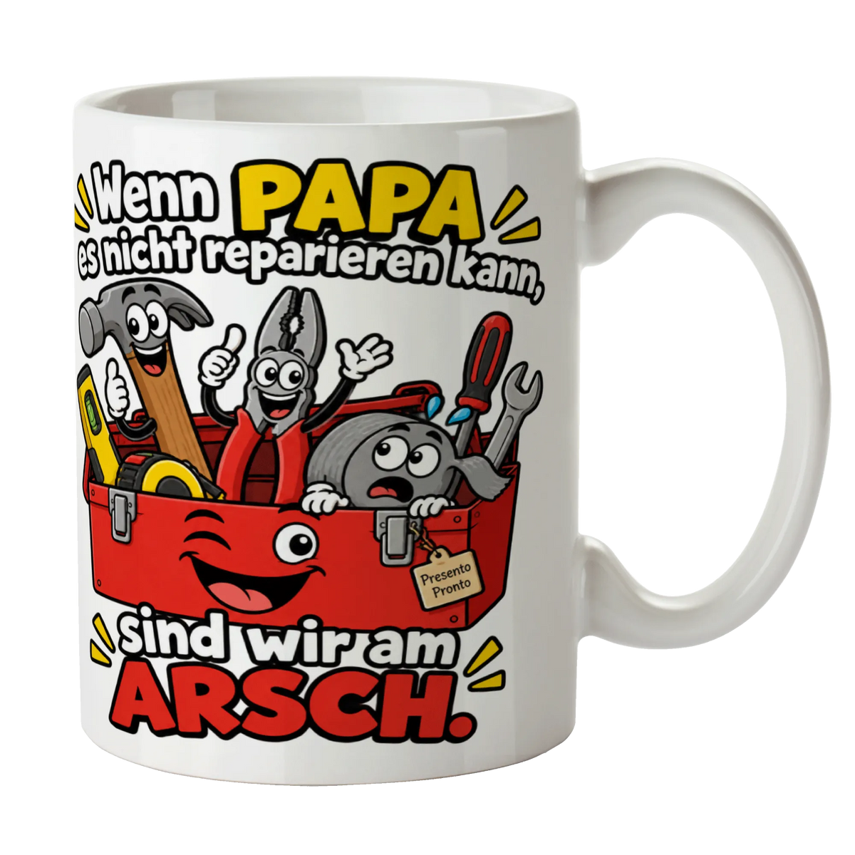 Lustige Tasse für Papa Wenn Papa es nicht reparieren kann sind wir am Arsch|p:2015281|h:fbb94a6174abe0e121b8cb3592644788
