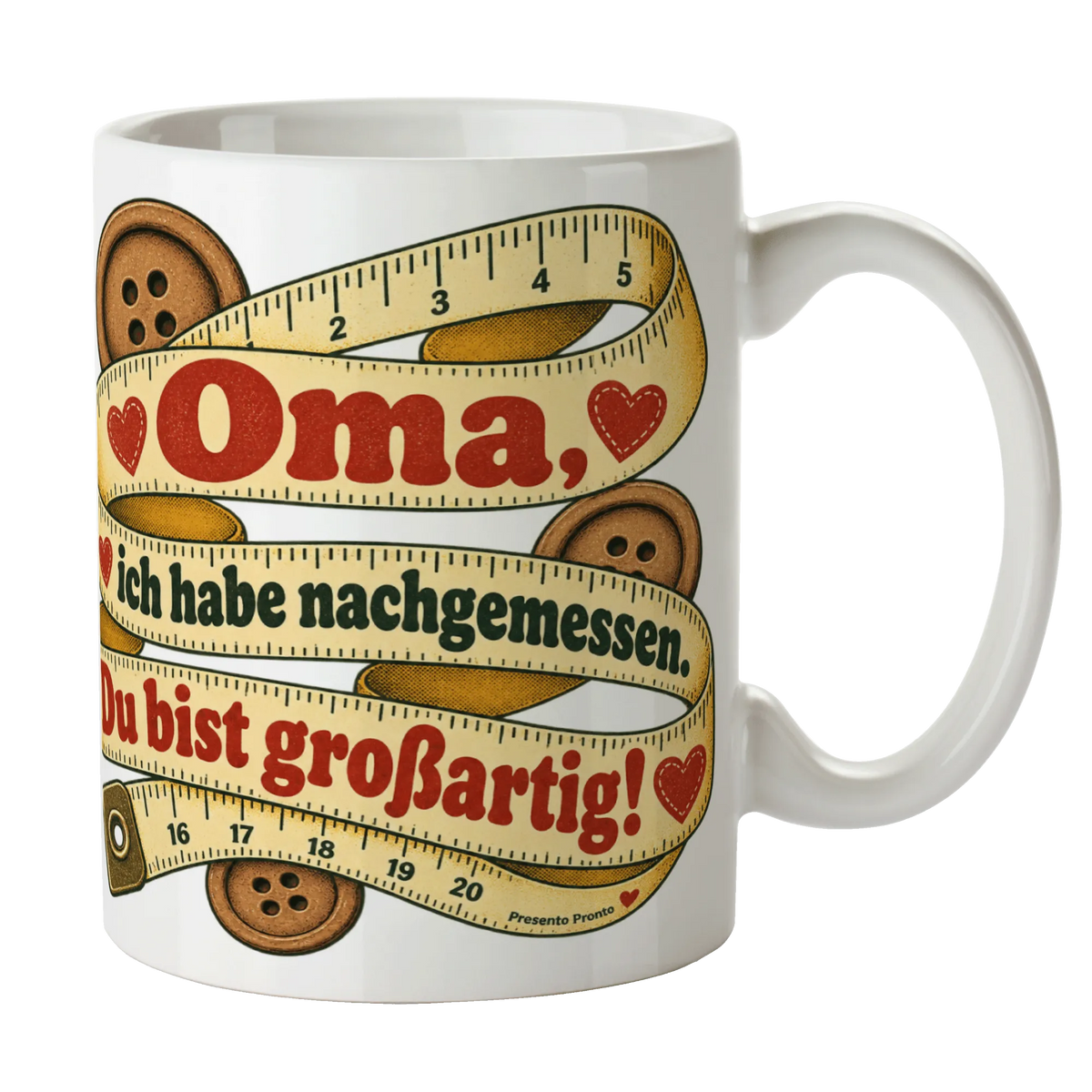 Lustige Tasse für Oma Du bist großartig mit Maßband|p:2015284|h:ca8578830e53f5d2a27bac7a8485873d