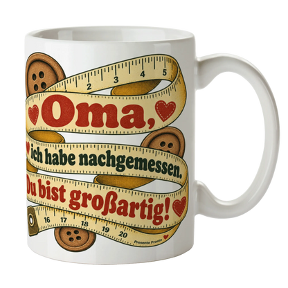 Lustige Tasse für Oma Du bist großartig mit Maßband|p:2015284|h:ca8578830e53f5d2a27bac7a8485873d