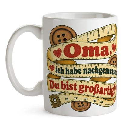 Lustige Tasse für Oma Du bist großartig mit Maßband|p:2015284|h:9c3beeb12d719d3d2ee93a350fff13e7