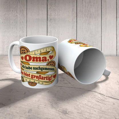 Lustige Tasse für Oma Du bist großartig mit Maßband|p:2015284|h:a4cce57683319e1ab8d27a5e0101a824