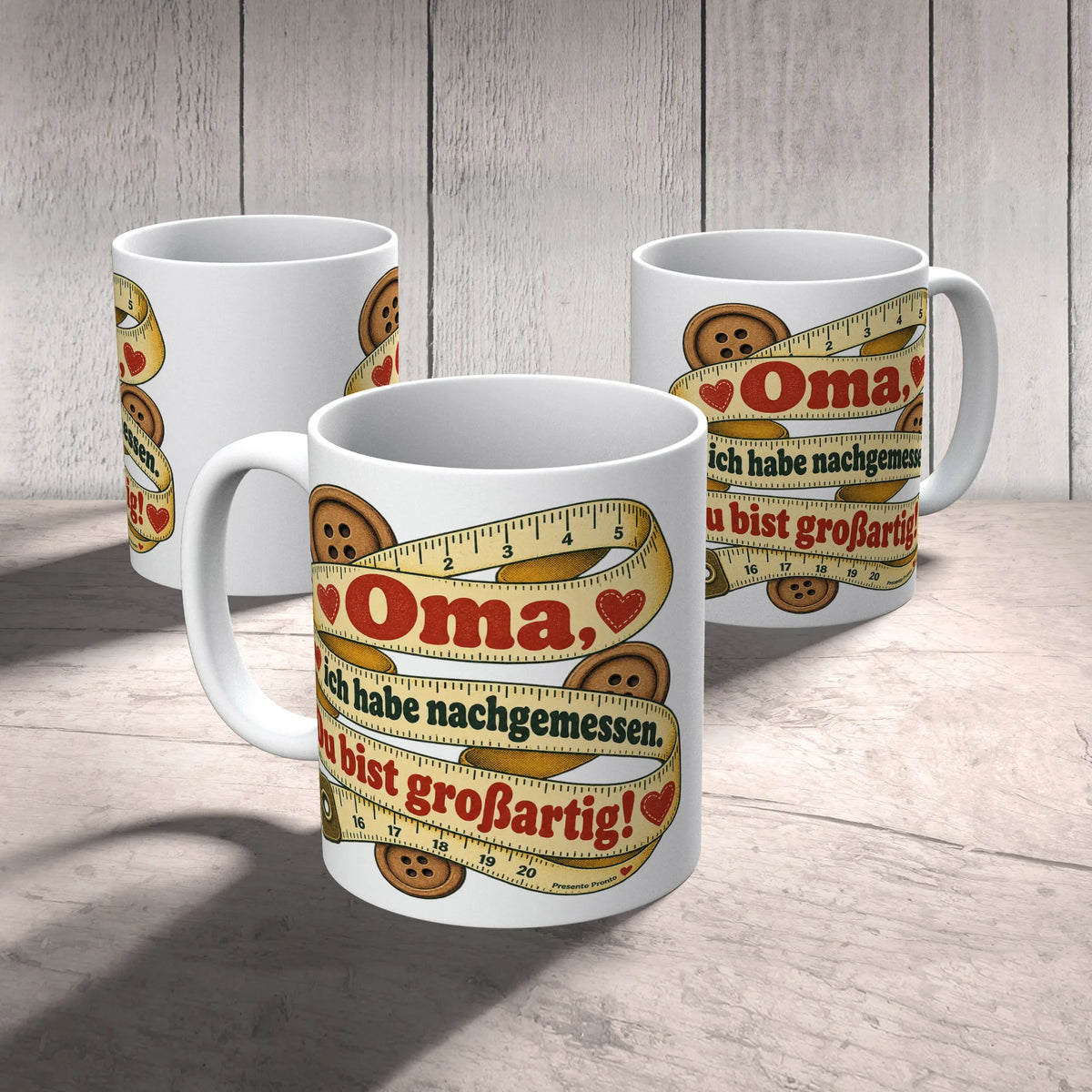 Lustige Tasse für Oma Du bist großartig mit Maßband|p:2015284|h:835c622852c5a2156fea9486971919f4