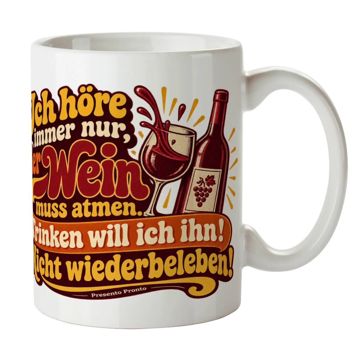 Lustige Tasse Wein muss atmen für Weinliebhaber mit Weinglas|p:2015285|h:fc6a05c6575d6e2dc0f7dea263bbebe0