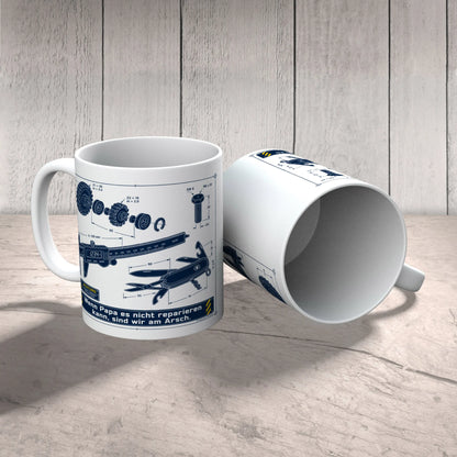 Lustige Tasse für Papa Wenn Papa es nicht reparieren kann mit Zahnrad|p:2015286|h:1b53af07ddf784971586e537f11bfd2e