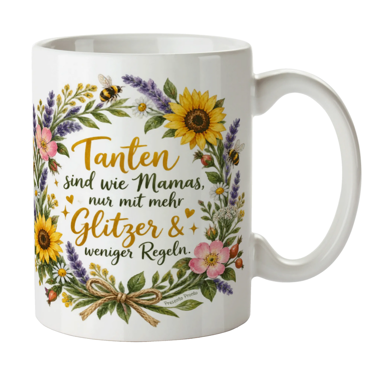 Lustige Tasse für die Tante wie Mama nur viel cooler mit Blumenkranz|p:2015288|h:304fbedb1162bddc3139c99daad408b0