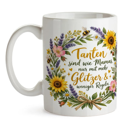 Lustige Tasse für die Tante wie Mama nur viel cooler mit Blumenkranz|p:2015288|h:8b484bc6dd5abfabd80d2ecb90e42ff1