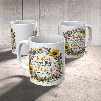 Lustige Tasse für die Tante wie Mama nur viel cooler mit Blumenkranz|p:2015288|h:b8bc7b0ec29c35dd44df62ee9d10df93