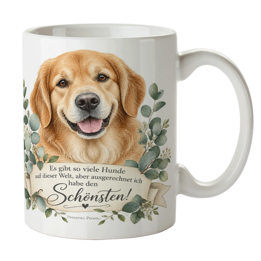 Stolze Tasse für Besitzer vom schönsten Hund mit Golden Retriever|p:2015293|h:d81edc3a94f7691d4957bd9e7306f687