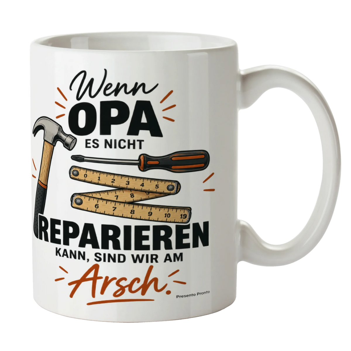 Lustige Tasse für Opa Wenn Opa es nicht reparieren kann sind wir am Arsch|p:2015294|h:672a01efe4f84d8c8901243b94a8bd0c
