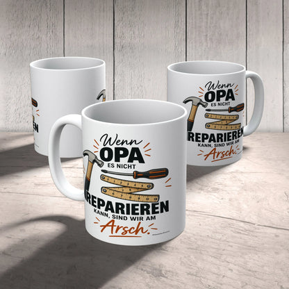 Lustige Tasse für Opa Wenn Opa es nicht reparieren kann sind wir am Arsch|p:2015294|h:093fdc3fedb285f37d7d9037af0bac49
