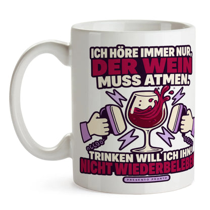 Lustige Weintasse Wein muss atmen für Weinliebhaber mit Weinglas|p:2015300|h:d03aff6cf7b91daa9ec8e6f55f46951b