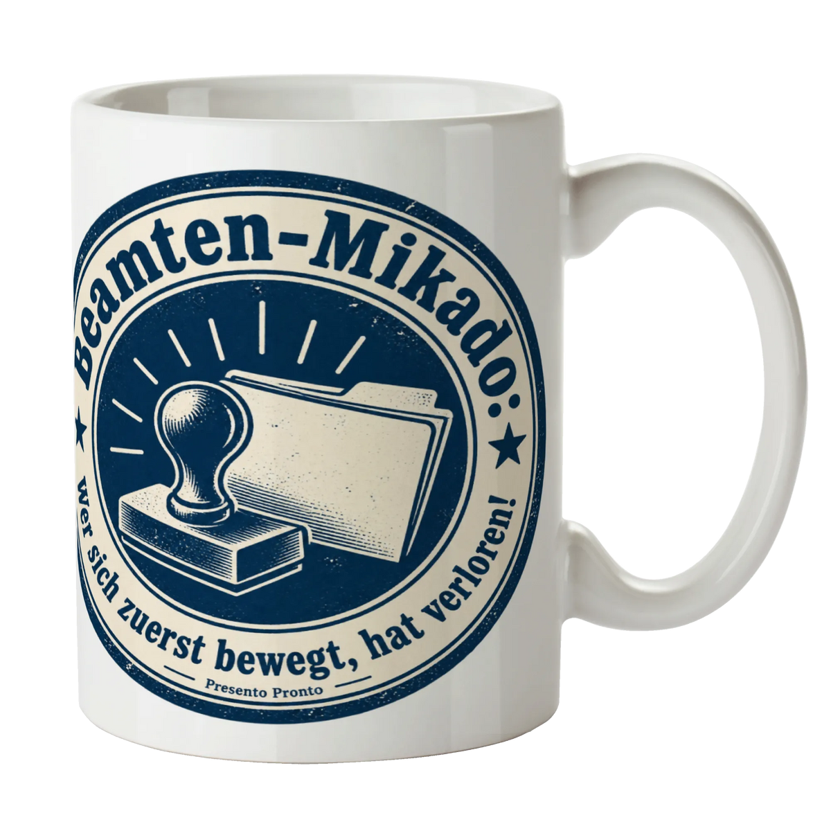 Lustige Tasse für Beamte mit Stempel und Akte|p:2015312|h:5095df3505e36691d72633fd4f9d2217