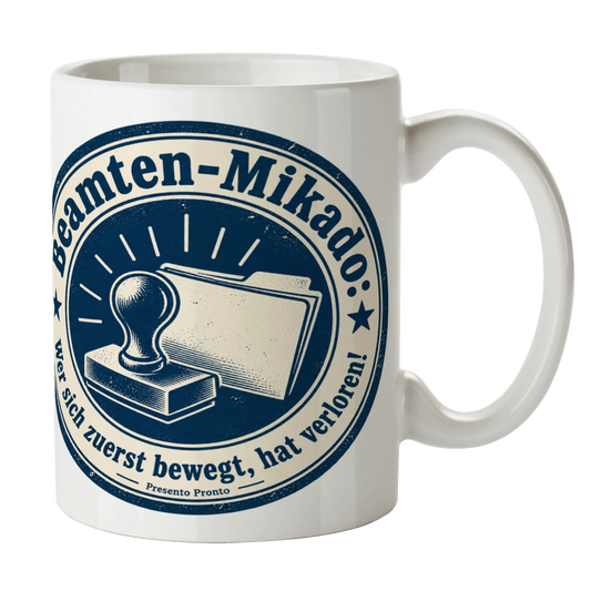 Lustige Tasse für Beamte mit Stempel und Akte|p:2015312|h:5095df3505e36691d72633fd4f9d2217