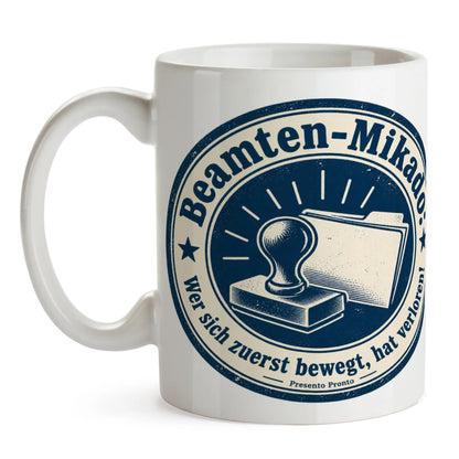 Lustige Tasse für Beamte mit Stempel und Akte|p:2015312|h:10d1385ca9e7b418c1f5cf9e59e574cd