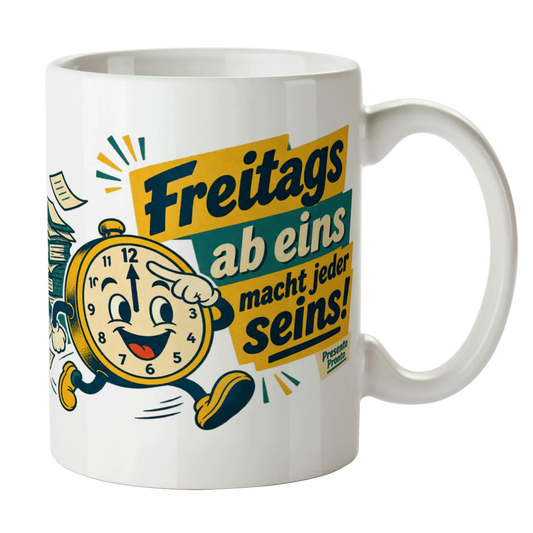 Lustige Tasse für Beamte mit weglaufender Uhr|p:2015316|h:9369f96c763b14e919ac9a655f552d73