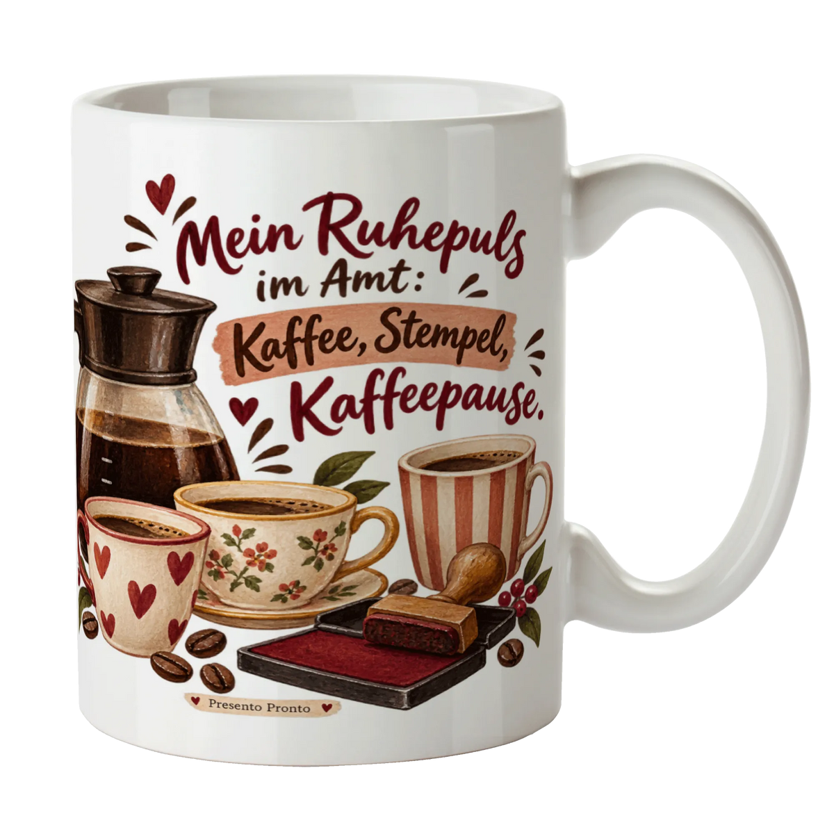 Lustige Tasse für Beamte mit Kaffeekanne|p:2015317|h:48b698189dc1eafa26d03b8b81b73a0e