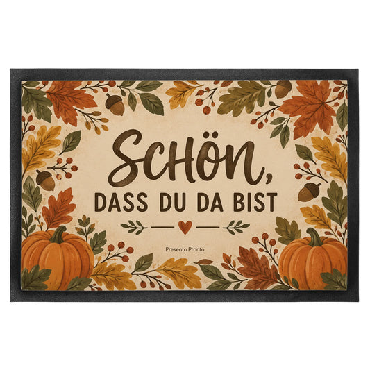 Einladende Fußmatte für den Herbst mit Blätterkranz|p:2016164|h:0c19ed8daecb02e834a11c3accca0cf1