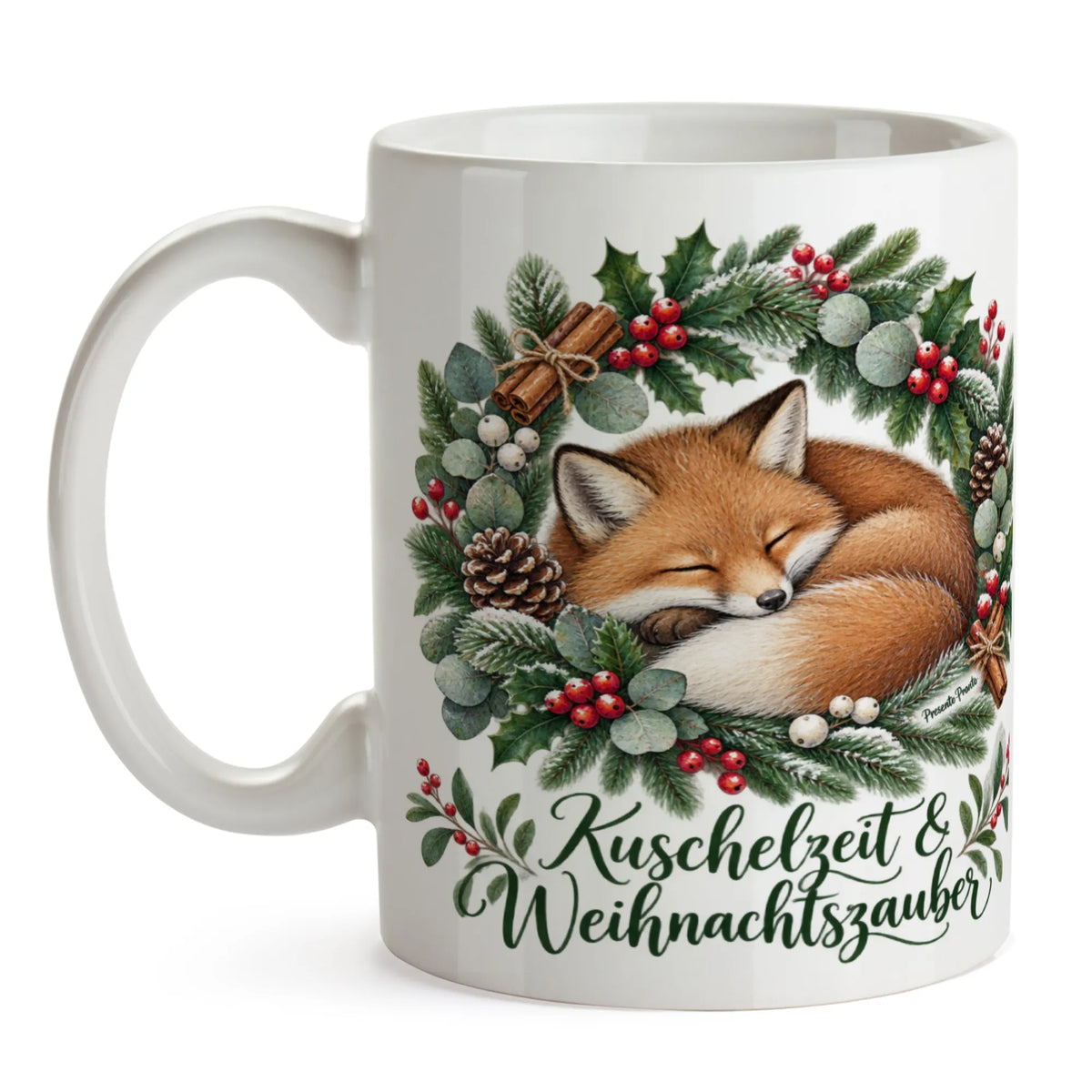 Gemütliche Tasse zu Weihnachten mit schlafendem Fuchs|p:2016173|h:8d619b50dcf8c392675defe3fb1e94f5