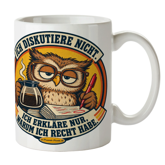Lustige Tasse für Lehrer mit müdem Uhu|p:2016179|h:efd52f1c21b972420daa6846e53d3c6a